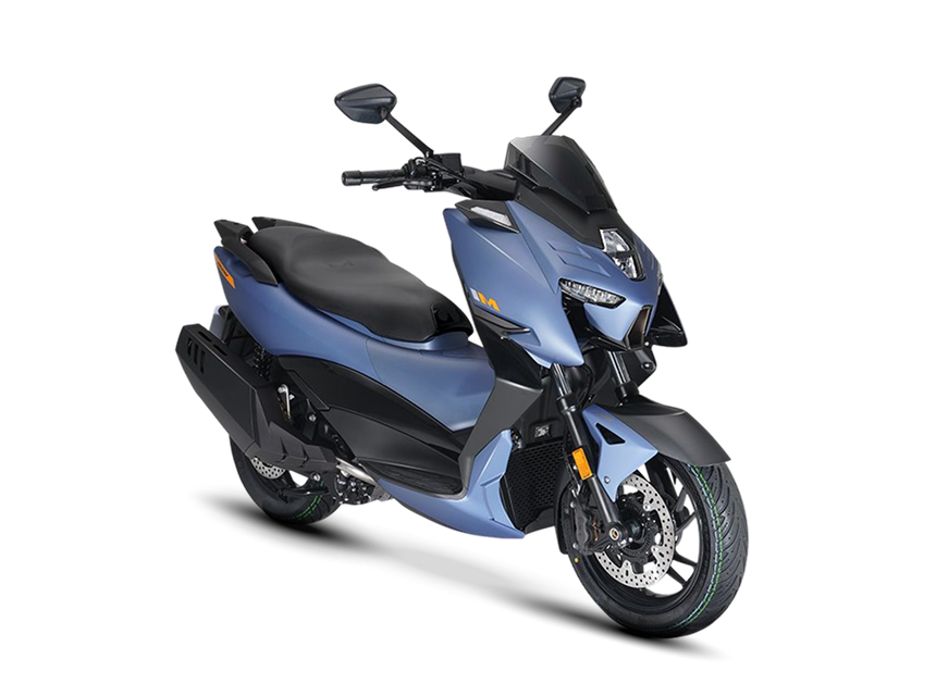 Zontes motos en Uruguay - Zontes 368M azul con faro central, paneles oscuros y postura dinamica. Zontes motos en Uruguay - Scooter Zontes 368M azul con frente y lateral visibles en posicion diagonal.