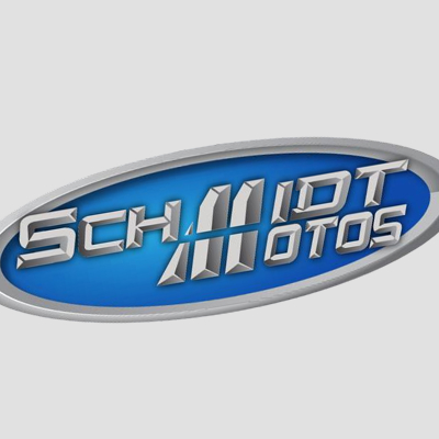 Zontes motos en Uruguay - Logotipo de Schmidt Motos en color azul y plateado sobre fondo claro.